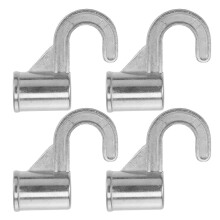 Lot de 4 crochets de penderie en aluminium, supports de suspension métalliques gain de place pour l'organisation de votre dressing.