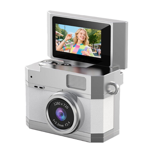 Mini Câmera Digital Retrô 1080P com Tela IPS de 0,96" e 6