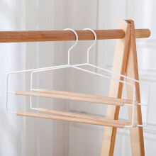 Cintre à pantalons en métal à 5 niveaux pour une organisation optimale de votre dressing, blanc, design peu encombrant