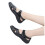 Γυναικεία δερμάτινα Slip-Ons με τρύπες, αναπνεύσιμα μπαλαρίνες με σχέδιο τρύπας, 1