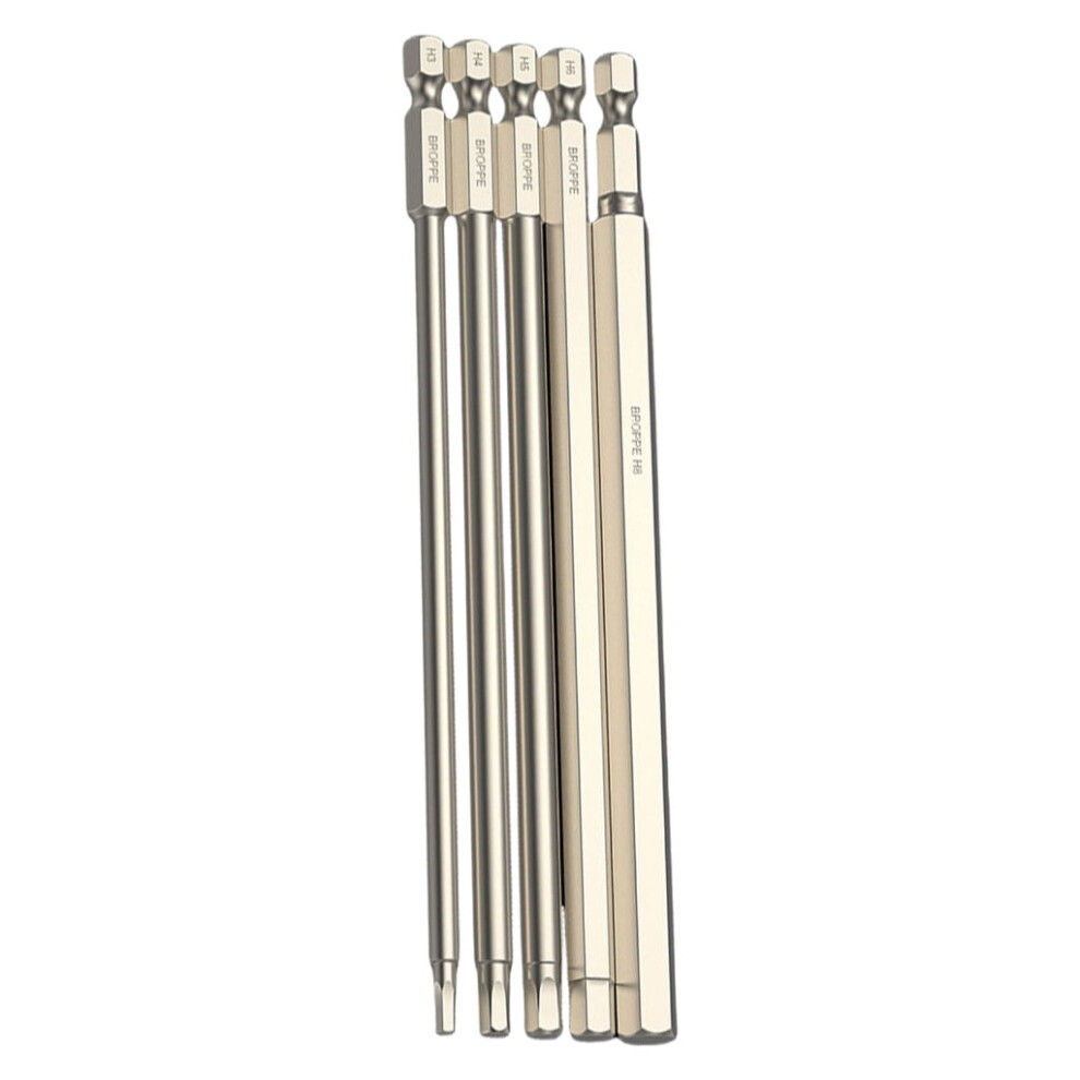 5/6/7/8Pcs Impact Hex Head Allen Wrenches Drill Bit Set 1/4Inch Impact Hex Shank Steel Hex Bit Set Allen Key Screwdriver Bit 9152228358287
