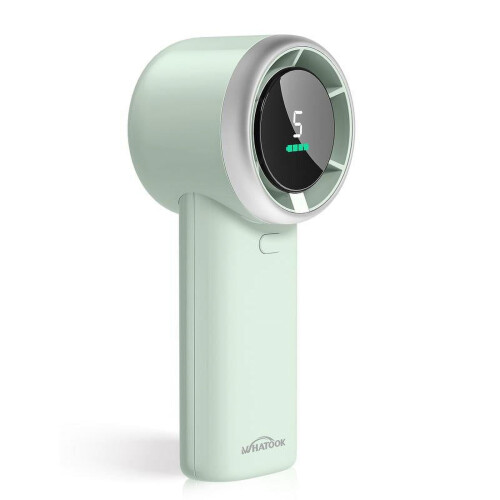 Φορητός ανεμιστήρας WHATOOK Turbo Mini, επαναφορτιζόμενος, μεταλλικό σώμα, ψηφιακή οθόνη,