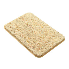 Tapis de bain antidérapants - Séchage rapide, peluche ultra douce, lavable, petit format, beige, 50 x 80 cm (19,7 x 31,5 pouces), idéal pour la