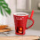 Fondue Cup Set Red Chocolate Mug with Forks and Candles 1