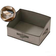 Bacs en tissu, bacs de rangement trapézoïdaux avec poignées, paniers pliables, boîtes de rangement pour étagères, placards, bibliothèques,