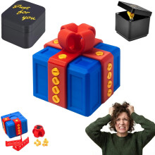 Annoying Gift Box with Hilarious Surprise, 3D Printed Prank Puzzle Box with Screws, Funny Gag Gift for Adults