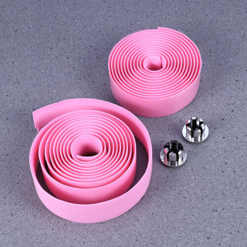 1Pair Pink Bicycle Handlebar Tape with Cork Thin Wall Anti Slip Design
