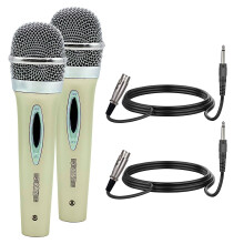 Micrófono vocal dinámico de mano, cardioide, con interruptor de encendido/apagado y cable XLR, ideal para cantar, karaoke, hablar en público y