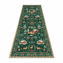 Alfombra navideña de pasillo con diseño de árbol, 62,3 x 19,6 pulgadas.