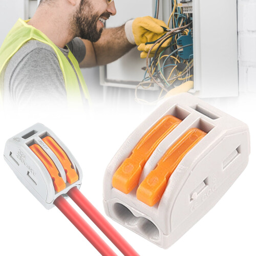 Συνδετήρες αγωγού Compact Lever, Πορτοκαλί ακροδέκτες ηλεκτρικών καλωδίων για