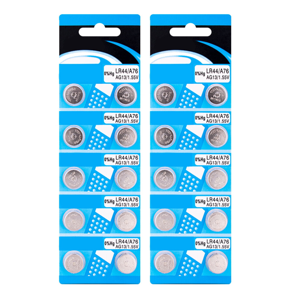 Pack Of 10/20 Ag13 Lr44 Alkaline Button Cell Batteries Lr44 Button Cell Batteries For Watches Calculators Toy Devices 9181073307539