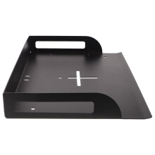 Adjustable Projector Holder Tray with Wall Mount Bracket and Black Modem Shelf for Home Use