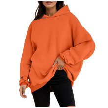 Damtröjor, tröjor Stora tröjor Pullover Bekväma Casual Löst Lätta Kläder för Höst Vinter, Z01Orange, M