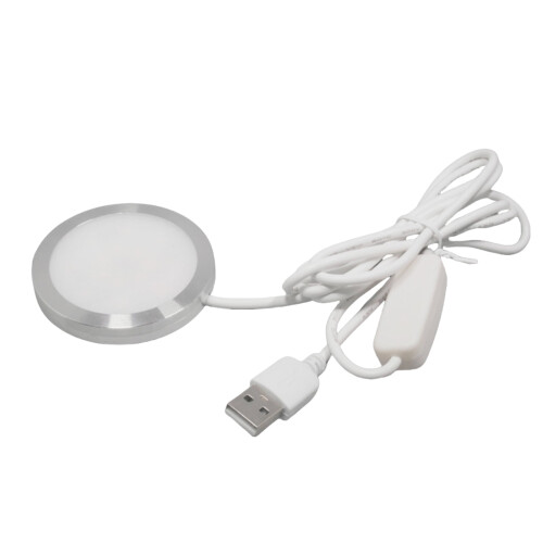 Luminária de mesa LED 5V 3W com base redonda para escritório e quarto.