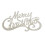 Vrolijk Kerstmis Glitter Hangbord Plastic Ornament 1