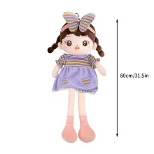 Morbida bambola principessa in cotone con imbottitura in poliestere – Cuscino caldo e accogliente per giocare e dormire, regalo ideale per bambine,