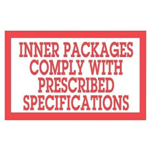 3x5" Shipping Labels, 500/Roll, White/Red, Silicone Coated, USA Made, Inner Package, Compliant – Compatible with Label Printers