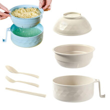 Ensemble de bols à ramen pour micro-ondes 2026, bols à nouilles portables, ensemble de cuisine essentiel pour les étudiants, cadeau idéal pour