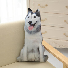 Kutyapárna3D szimuláció kutya alakú párna, vicces husky német juhász plüss párna kutya kitömött állat párna székpárna lakberendezéshez