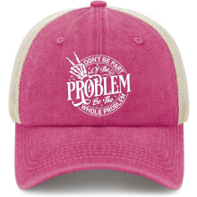 Wees geen onderdeel van het probleem, wees het hele probleem. Truckerpet voor dames, vintage mesh pet voor de zomer, unisex.