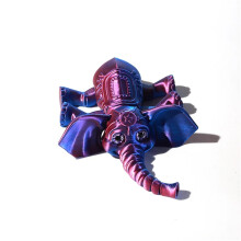 1PC PLA 3D Printed Elephant Model Multi-jointed Movable Elephant Action Figurine Solid Color Articulated Desktop Animal Figurine
