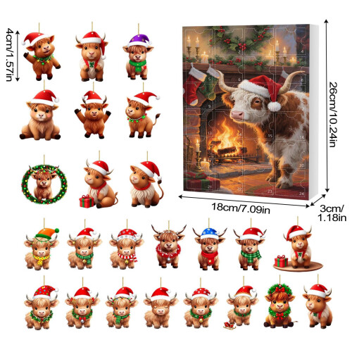 2D επίπεδο κουτί αεροσκαφών με ημερολόγιο Advent σειράς 24 τεμαχίων για αντίστροφη 2