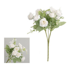 Otthoni asztali dekoráció szimuláció rózsacsokor esküvői úti kompozíció Flowers5Forks Happy Roses