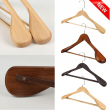 Cintres en bois de haute qualité à épaules larges - Cintre en bois massif pour costumes 45 x 6 x 24 cm (D)