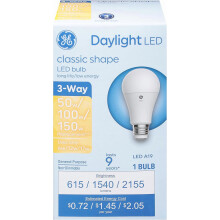 Ampoule à trois intensités 93130568, culot moyen A19, lumière du jour, 6/12/17 W - Quantité : 1