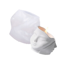 Moldes de silicona con forma de rostro artístico para macetas, moldes de resina para fundición, accesorios para manualidades y proyectos de