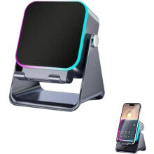 Soporte para altavoz inalámbrico con inducción, altavoz Bluetooth inalámbrico con inducción, soporte para teléfono 5 en 1, altavoces