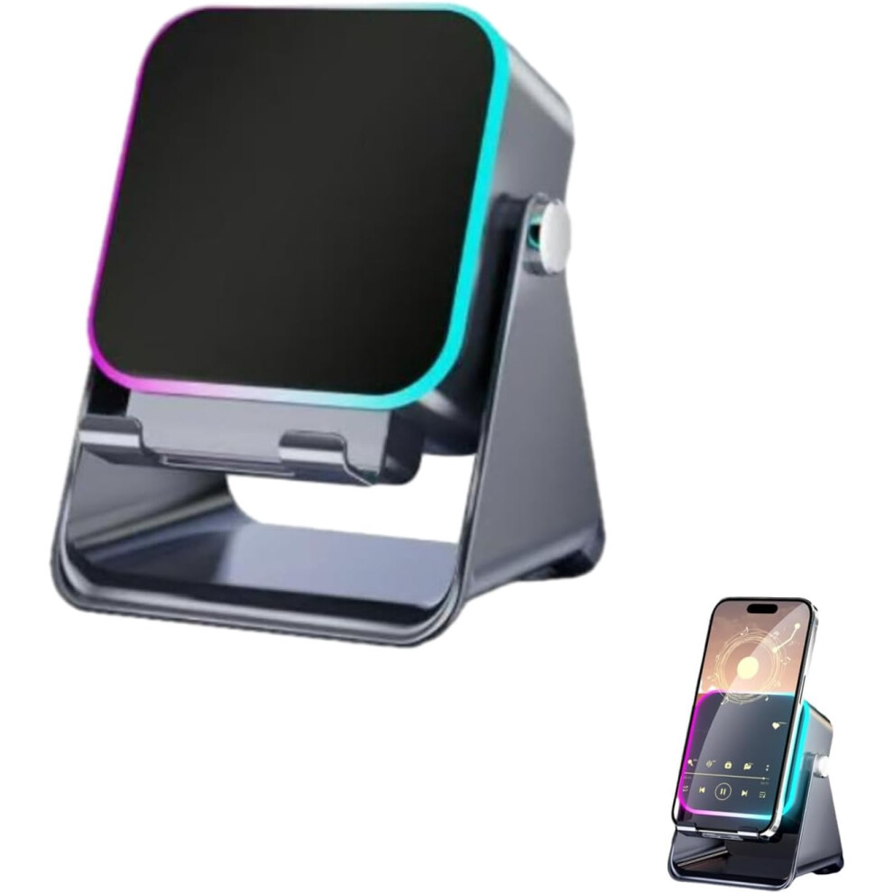 Wireless Induction Audio Speaker Stand, Wireless Induction Bluetooth Speaker, 5-In-1 Phone Stand, Wireless Speakers For Smart Phone Black/White 9485826468264