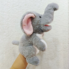 Burattini a mano a forma di elefante, burattini di peluche a forma di elefante, 23 cm, burattini realistici di animali di peluche a forma di elefante