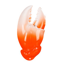 Oranje krabklauw aansteker, metalen, winddicht, navulbaar.
