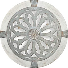 Runde Wandkunst im Heritage-Stil, exquisite Wandbehänge aus Holzgitter, Wandskulpturen