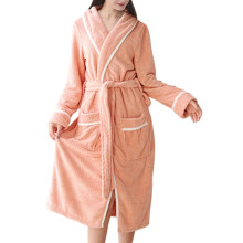 Halat de baie moale din fleece, confortabil, kimono, halat cu mânecă lungă, cămașă, lenjerie de casă pentru spa și relaxare acasă