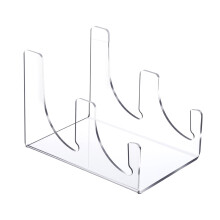 Organisateur d'assiettes multifonctionnel compact, égouttoir transparent pour comptoirs, placards, usage domestique et commercial