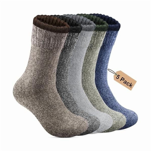 Κάλτσες Merino από μαλλί Merino σε συσκευασία των 5 - Ανδρικές χειμερινές ζεστές