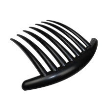 Haarkamm mit breiten Zinken, French Twist, unzerbrechlich, guter Halt, seitlicher Haarkamm mit Clip für Damen und Mädchen, Schwarz/Kaffee
