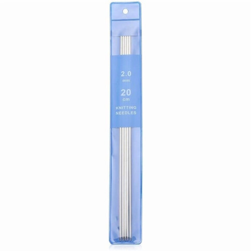 5-teiliges 2,5 mm Edelstahl-Doppelspitzstrickset 1