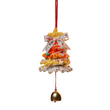 Pipe Cleaner Christmas Tree Bell Creative Ornament, Hanging Decoration for Tree and Home - Yellow