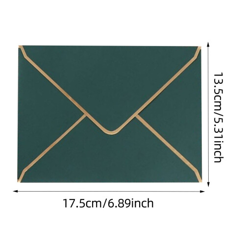 Business Envelopes with Gold Border Self-Seal 10 Pack 1