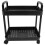 Multipurpose Rolling Storage Cart with Wheels and Large Capacity Black 1