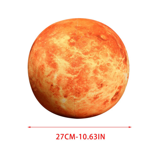 Μαξιλάρι Faux Planet, βελούδινο μαξιλάρι επιστήμης και εκπαίδευσης, μαλακό στρογγυλό 1
