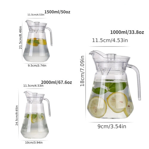 Wasserkrug aus Kunststoff (33/50/67 oz) für heiße oder kalte Getränke 1