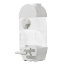 Automatischer Vogelfutterspender für Käfige, Papageienfutterautomat (Beige)