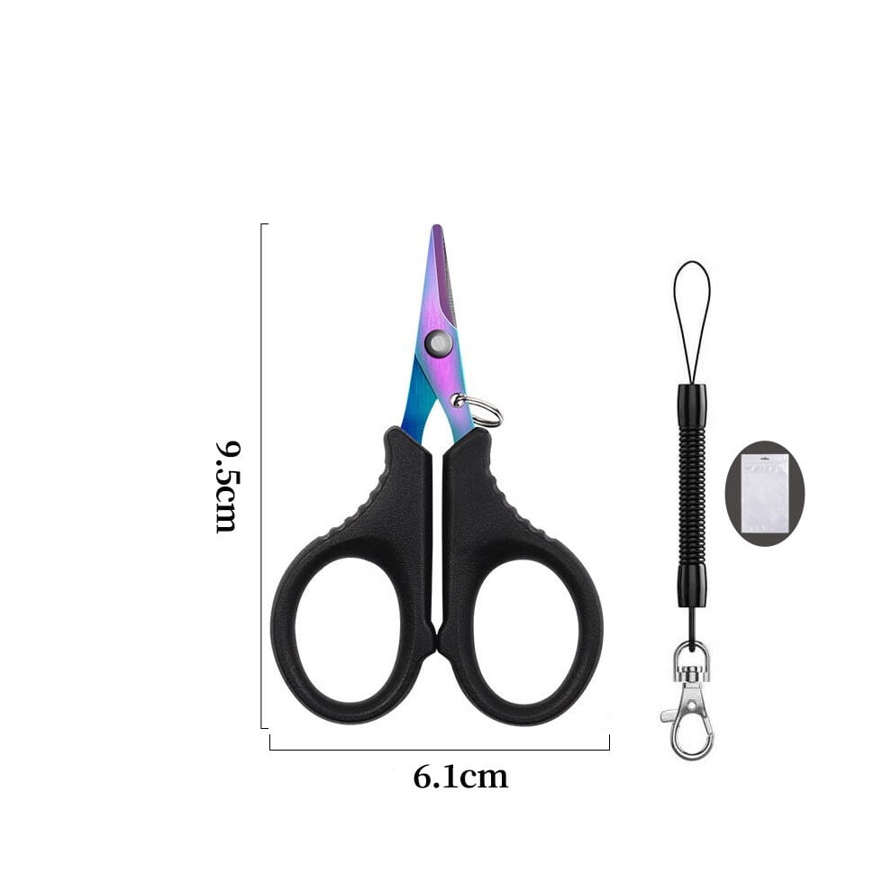 Fishing Scissors For Braided Line Fish Line Cutter Fishing Serrated Shears With Retractor 9130661862950