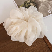 Coleteros grandes de organza para mujer, diademas de gasa para niñas, cintas elásticas para el cabello, soportes para coletas, accesorios para el