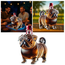 Carafe en verre rouge de grande capacité, en forme de bouledogue, 300 ml, accessoire pour bar à domicile