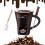 Chocolate Fondue Mug Set Ceramic 2-Piece with Forks 1